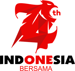 HUT RI 74 Indonesia Satu bersama Logo Vector