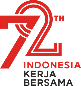 HUT RI KE-72 INDONESIA KERJA BERSAMA Logo Vector