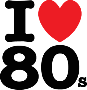 I love 80s Logo Vector
