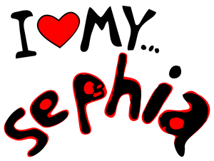 I LOVE MY SEPHIA Logo PNG Vector