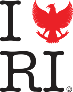 I Love Republik Indonesia Logo Vector
