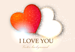 i love you two heart valentine Logo PNG Vector