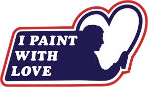 I paint with Love Logo Vector