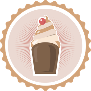 Ice Cream in a Circle Logo PNG Vector
