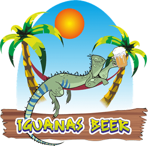 Iguanas Beer Logo Vector
