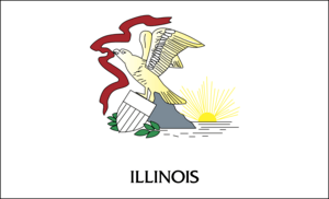 Illinois Flag Logo PNG Vector