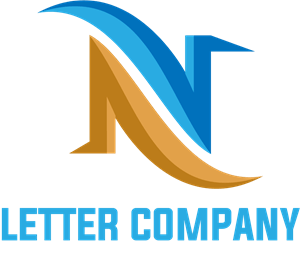 Initial Letter N 3D Logo PNG Vector