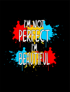 I'NOT PERFECT I'M BEAUTIFUL Logo PNG Vector