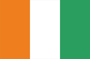Ivory Coast flag Logo Vector