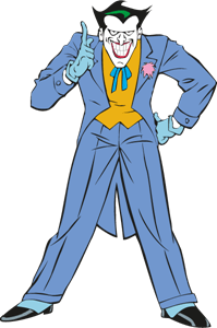 Joker from Batman Logo PNG Vector