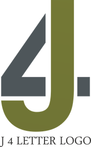 J4 Letter Logo PNG Vector