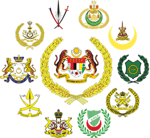 Jata Raja-Raja Melayu Malaysia Logo PNG Vector