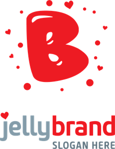 Jelly letter with B the company Logo PNG Vector