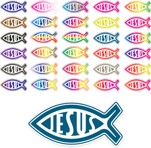 Jesus Fish symbol Logo PNG Vector