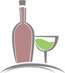 Juice Wine Cup Logo PNG Vector