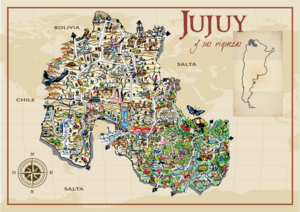 Jujuy Turismo Map Art Logo PNG Vector