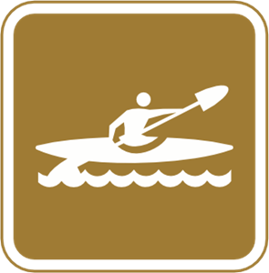 KAYAK TOURIST SIGN Logo Vector