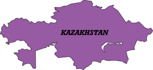 KAZAKHSTAN OUTLINE MAP Logo PNG Vector