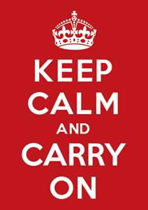 Keep Calm and Carry On Logo Vector