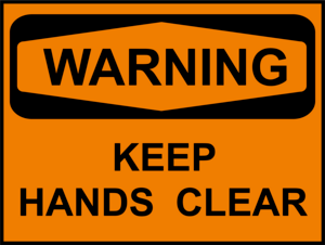 KEEP HANDS CLEAR SIGN Logo PNG Vector