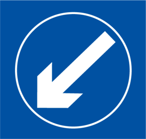 KEEP LEFT ROAD SIGN Logo PNG Vector