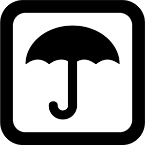 KEEP OUT OF RAIN SIGN Logo Vector