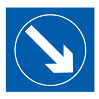KEEP RIGHT ROAD SIGN Logo Vector
