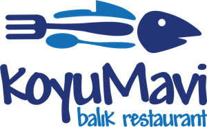 Koyu Mavi Balık Restaurant Logo PNG Vector