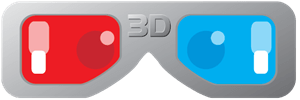 Lentes 3D Estereoscopia Logo PNG Vector