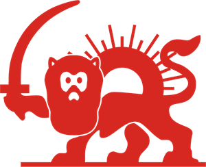 Leon y Sol Rojos Logo PNG Vector