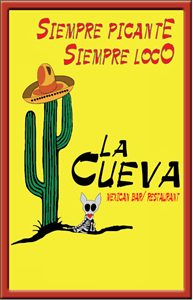La Cueva comida mexicana Logo Vector