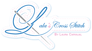 Lala's Cross Stitch Logo Vector