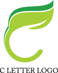 Leaf C Letter Logo PNG Vector