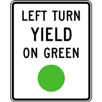 LEFT TURN YIELD SIGN Logo PNG Vector