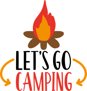 LET’S GO CAMPING Logo Vector