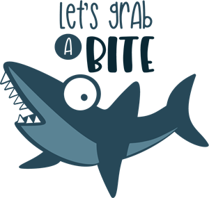 LET’S GRAB A SHARK BITE Logo PNG Vector