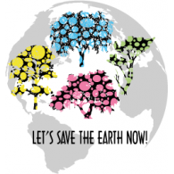 Let's Save the Earth Now Logo Vector