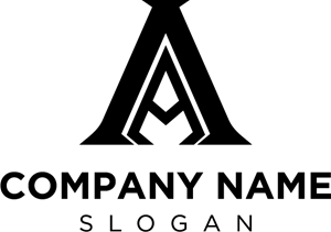 Letter A Company Name Logo Vector