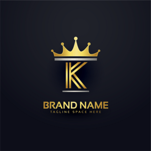 Letter k Crown Logo PNG Vector