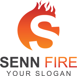 Letter s with fire Logo PNG Vector
