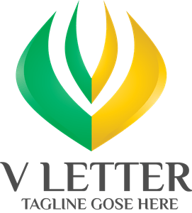 Letter V 3d Logo PNG Vector