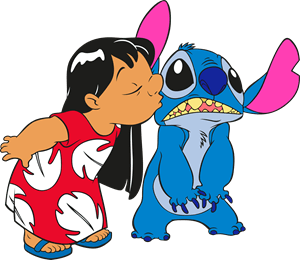 Lilo Kissing Stitch Logo Vector