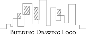 Line Drawing Building Logo PNG Vector