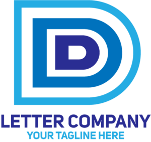 Lined Letter D Company Logo PNG Vector