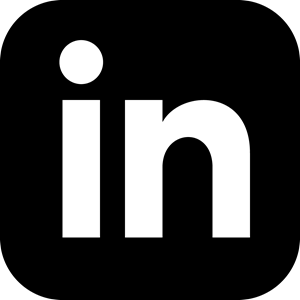 Linkedin Black Icon Logo Vector