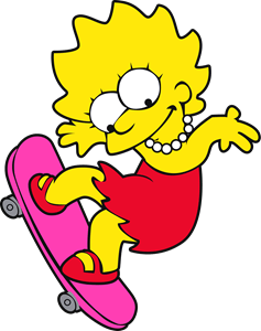 Lisa Simpson Skater Logo PNG Vector