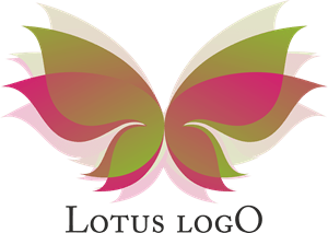 Lotus Flower Pink Logo Vector