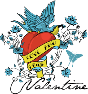 love pride valentine day birds Logo PNG Vector