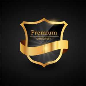 Luxury Golden Badge Logo PNG Vector
