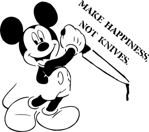 Mickey with Knife Logo PNG Vector